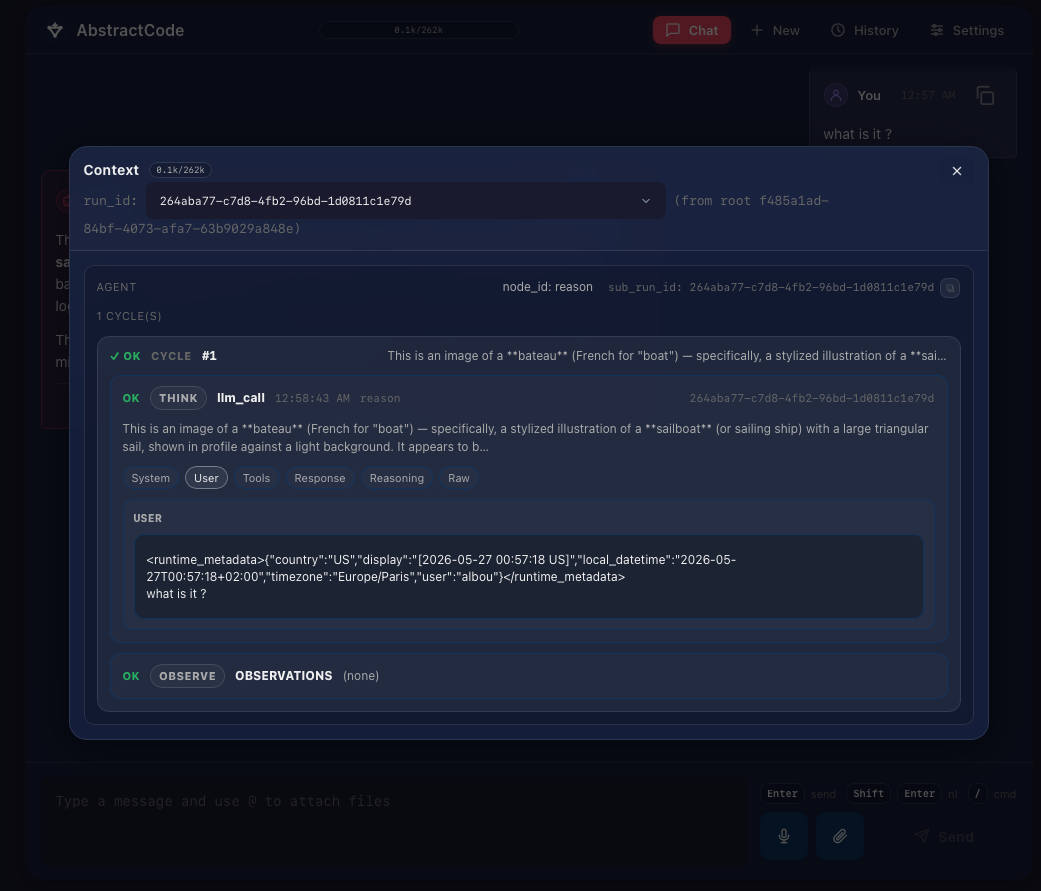 AbstractCode full auditability view