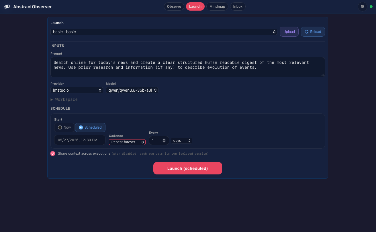 AbstractObserver scheduling interface